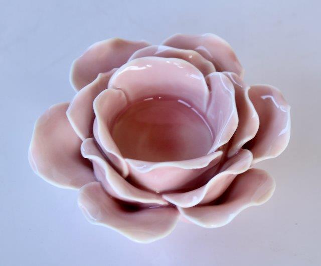 Pink Porcelain Tealight Holder